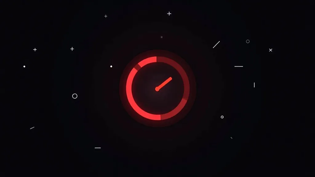 Crveni digitalni sat sa animacijom učitavanja koji symbolizuje automatizaciju i uštedu vremena u poslovanju