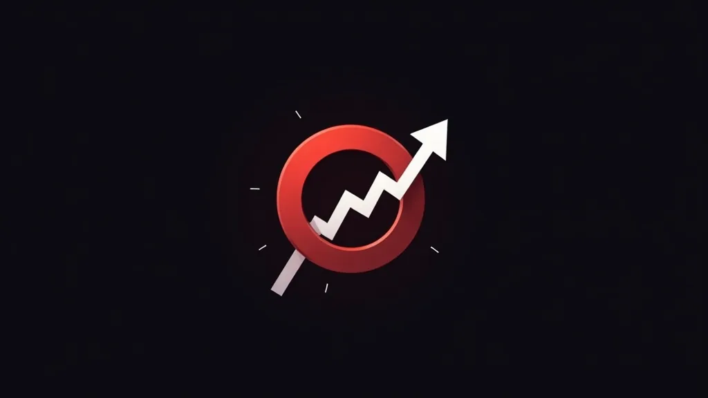 Grafikon rasta sa strelom pokazuje povećanje organskog traffic-a sajta na srpskom tržištu