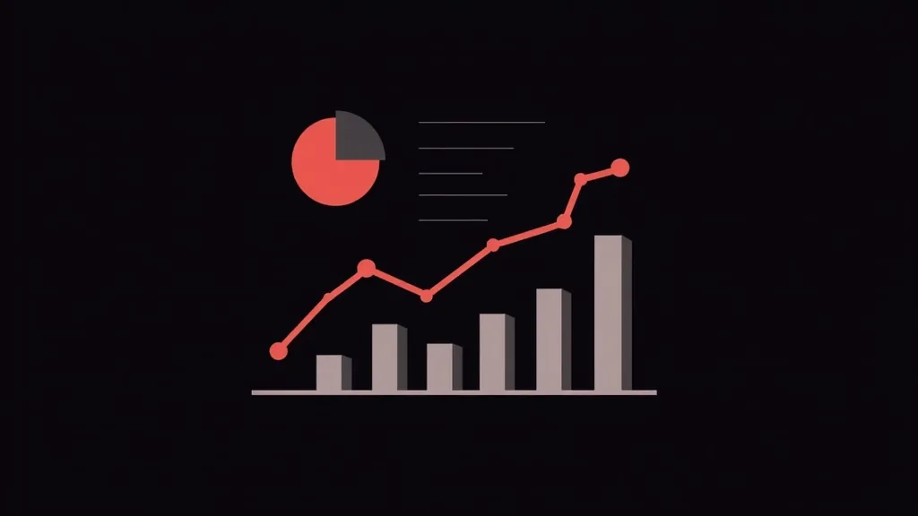 Grafikon rasta sa linijom trenda i pie chartom - vizuelni prikaz on-page SEO rezultata i analitike.