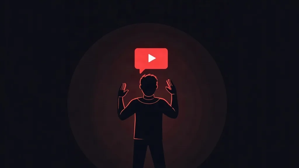 Neonska ilustracija osobe sa play dugmetom za video marketing male biznise