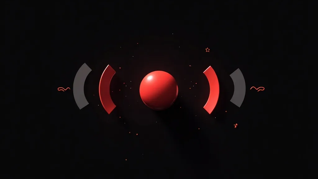 Crvena sfera sa magnetnim poljem i zvezdama - ilustracija zero-click pretrage i AI tehnologije
